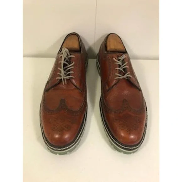 Greenwich Vintage Co. Leather Wingtips Lace-Up Oxford Dress Shoes Brown US 10.5 Greenwich Vintage Co. Leather Wingtips Lace-Up Oxford Dress  main image 4